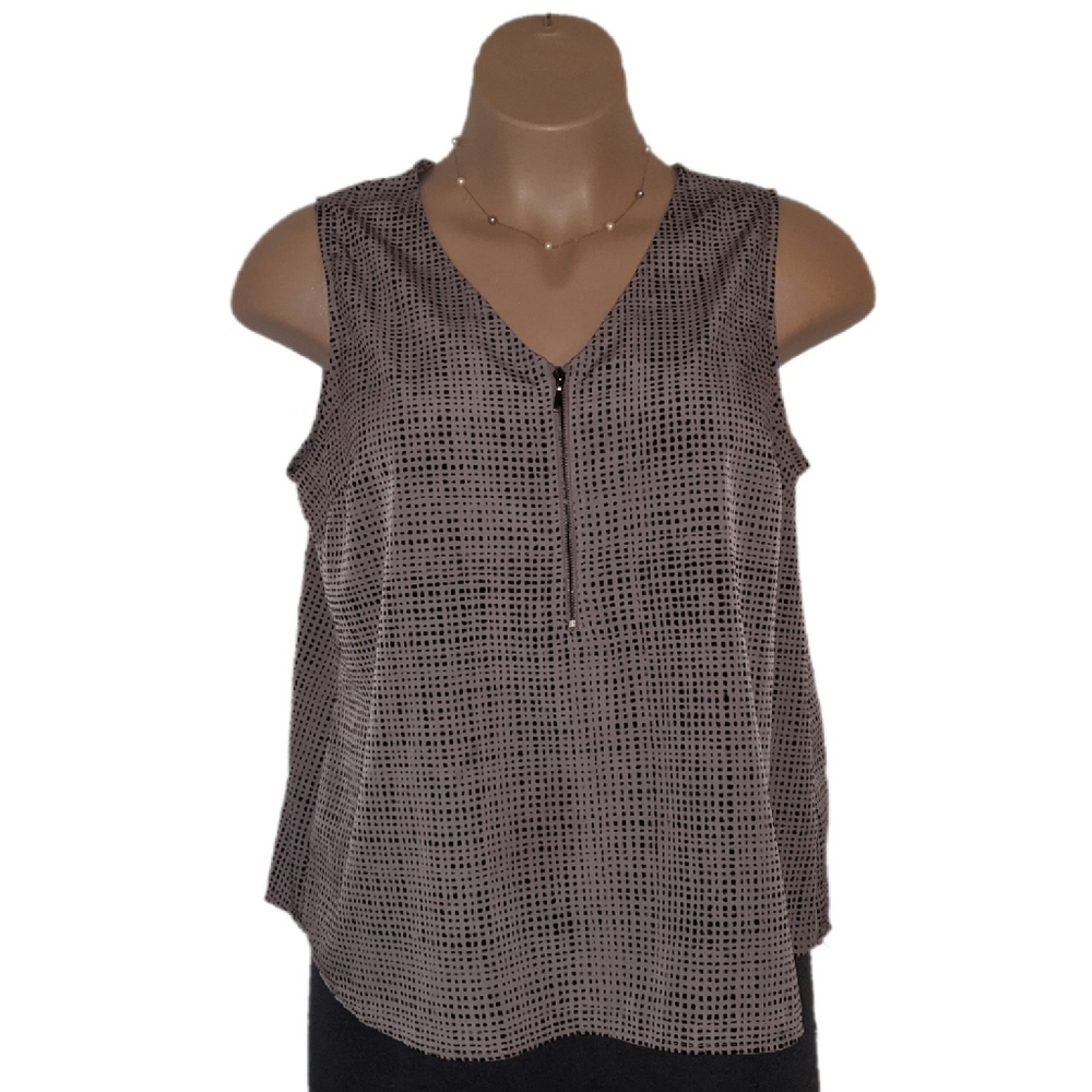Apt. 9 Sleeveless Blouse with Zipper